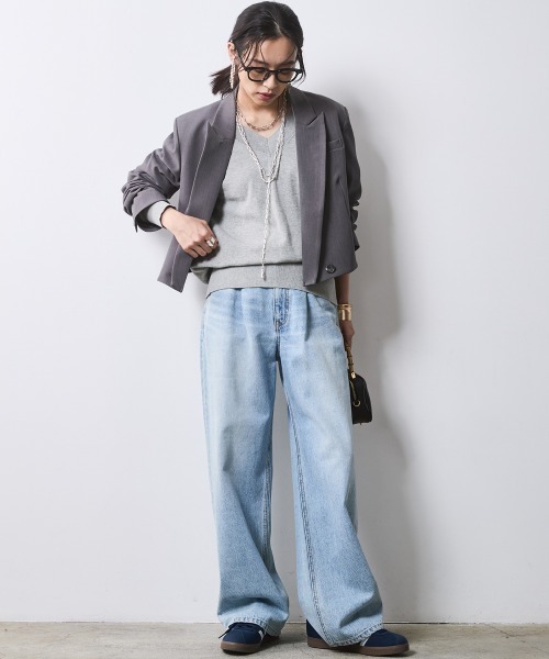 CHIC STYLE（シックスタイル）の「Vネックニットプルオーバー ＜大きいサイズ有＞シックスタイル（ニット/セーター・レディース・ベージュ/ブラック/グレー・M/L/LL/3L/4L/5L）」の17枚目の写真