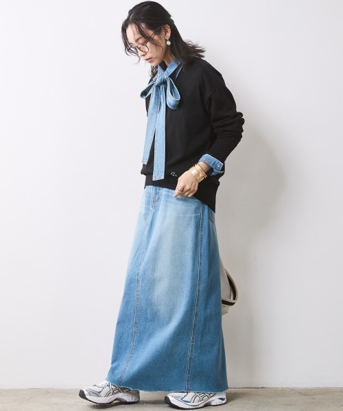 CHIC STYLE（シックスタイル）の「Vネックニットプルオーバー ＜大きいサイズ有＞シックスタイル（ニット/セーター・レディース・ベージュ/ブラック/グレー・M/L/LL/3L/4L/5L）」の22枚目の写真