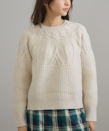 KATHARINE ROSS | 【KATHARINE ROSS】アンゴラ混ケーブルプルオーバー(ニット/セーター)