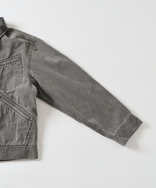 JOURNAL STANDARD J.S HOMESTEAD(ジャーナルスタンダードホームステッド)の「J.S.Homestead / Stead ピグメントキャンバス ジップジャケット(ブルゾン・メンズ・ブラック/キャメル・MEDIUM/LARGE)」の13枚目の写真