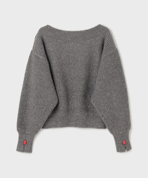 GRACE CONTINENTAL - グレースコンチネンタル 25SS ラメリップニットトップ セーター 長袖 36 セール】ラメリップニットトップ（ニット/セーター）｜GRACE