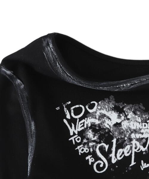 dispark（ディスパーク）の「DISPARK/ワンショルダーグラフィックロンT（Tシャツ/カットソー・レディース・ブラック/ホワイト・FREE）」の8枚目の写真