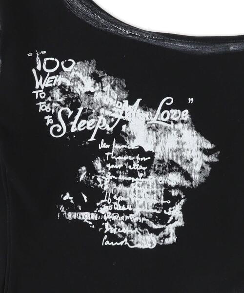 dispark（ディスパーク）の「DISPARK/ワンショルダーグラフィックロンT（Tシャツ/カットソー・レディース・ブラック/ホワイト・FREE）」の9枚目の写真