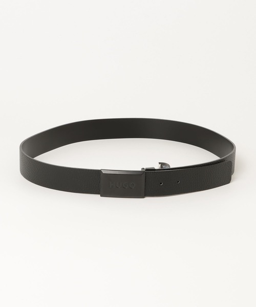 ★美品★ヒューゴボス イタリアンレザーベルト レディース リバーシブル BOSS（HUGO BOSS） ベルト ゴールドトーンバックル イタリアン