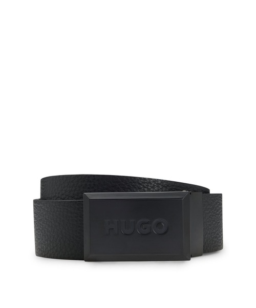 HUGO（ヒューゴ）の「ロゴプレートバックル ロゴウェビング