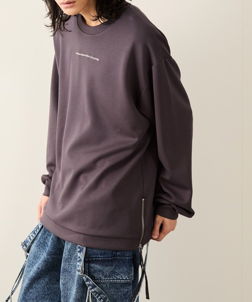 サイドジップエッセンシャルプルオーバー（Tシャツ/カットソー）｜JUNRED（ジュンレッド）