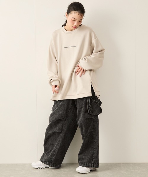 サイドジップエッセンシャルプルオーバー（Tシャツ/カットソー）｜JUNRED（ジュンレッド）