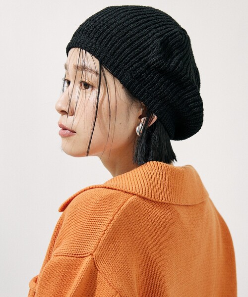 FREAK'S STORE（フリークスストア）の「サマーニットベレー帽（ハンチング/ベレー帽・レディース・ナチュラル/その他/ブラック・ONE SIZE）」の12枚目の写真