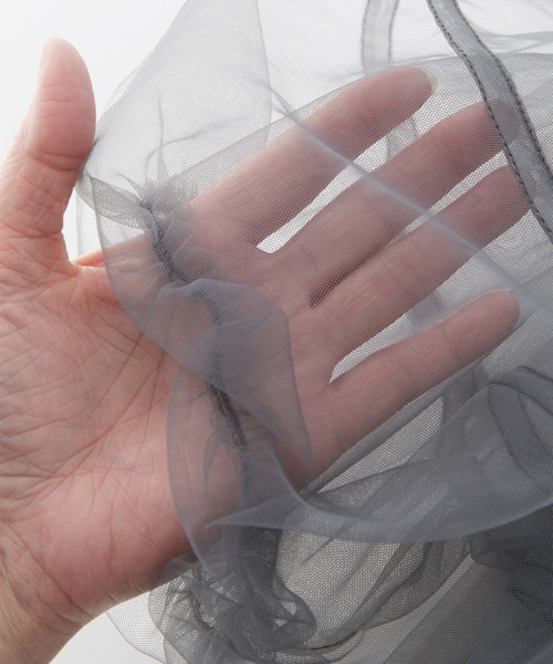 RANAN（ラナン）の「チュールレイヤードボリューム袖トップス（Tシャツ/カットソー・レディース・ブラック/オフホワイト/ピンク/チャコール・LL/L/M）」の10枚目の写真