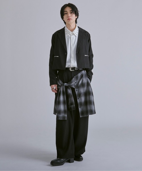 Ellno Loset(エルノロゼット)の「スタッズツキシャツ(シャツ/ブラウス・メンズ・ブラック/オフホワイト・LARGE/MEDIUM/SMALL)」の20枚目の写真