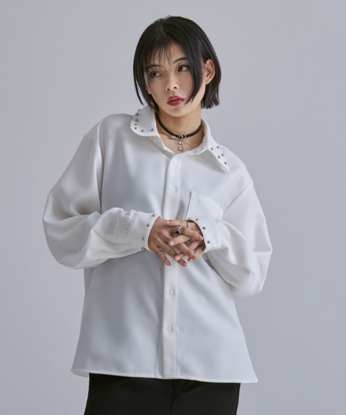 Ellno Loset(エルノロゼット)の「スタッズツキシャツ(シャツ/ブラウス・メンズ・ブラック/オフホワイト・LARGE/MEDIUM/SMALL)」の21枚目の写真