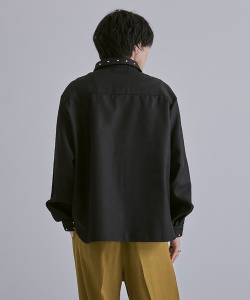 Ellno Loset(エルノロゼット)の「スタッズツキシャツ(シャツ/ブラウス・メンズ・ブラック/オフホワイト・LARGE/MEDIUM/SMALL)」の4枚目の写真