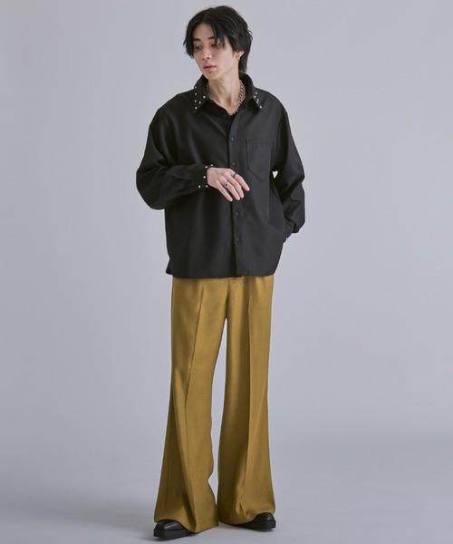 Ellno Loset(エルノロゼット)の「スタッズツキシャツ(シャツ/ブラウス・メンズ・ブラック/オフホワイト・LARGE/MEDIUM/SMALL)」の5枚目の写真