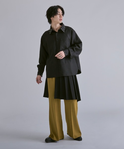 Ellno Loset(エルノロゼット)の「スタッズツキシャツ(シャツ/ブラウス・メンズ・ブラック/オフホワイト・LARGE/MEDIUM/SMALL)」の6枚目の写真