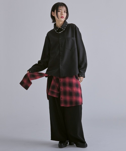 Ellno Loset(エルノロゼット)の「スタッズツキシャツ(シャツ/ブラウス・メンズ・ブラック/オフホワイト・LARGE/MEDIUM/SMALL)」の15枚目の写真