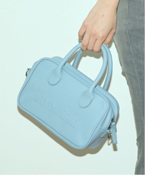 LOVETOXIC（ラブトキシック）の「【新色登場】エンボスボストンミニショルダー（ショルダーバッグ・キッズ・サックスブルー/シルバー/オフホワイト/ブラック/レッド・F）」の3枚目の写真