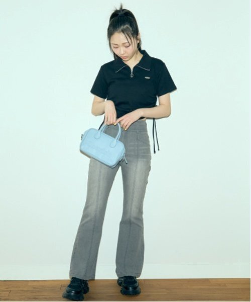 LOVETOXIC（ラブトキシック）の「【新色登場】エンボスボストンミニショルダー（ショルダーバッグ・キッズ・サックスブルー/シルバー/オフホワイト/ブラック/レッド・F）」の10枚目の写真