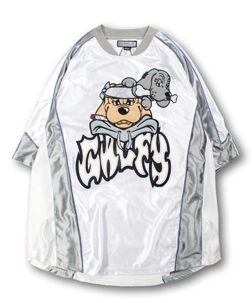 GALFY（ガルフィー）の「【GALFY/ガルフィー】病みに争いしサイバーTシャツ（Tシャツ/カットソー・メンズ・ホワイト/ブラック/シルバー・L/XL）」の4枚目の写真