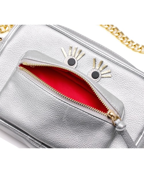 IROMEKI(イロメキ)の「スモールバッグ IROMEKI follow me small bag ショルダーバッグ ハンドバッグ(ショルダーバッグ・レディース・シルバー/アイボリー/ブラック・ONE SIZE)」の9枚目の写真