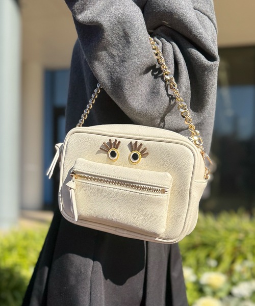IROMEKI(イロメキ)の「スモールバッグ IROMEKI follow me small bag ショルダーバッグ ハンドバッグ(ショルダーバッグ・レディース・シルバー/アイボリー/ブラック・ONE SIZE)」の14枚目の写真