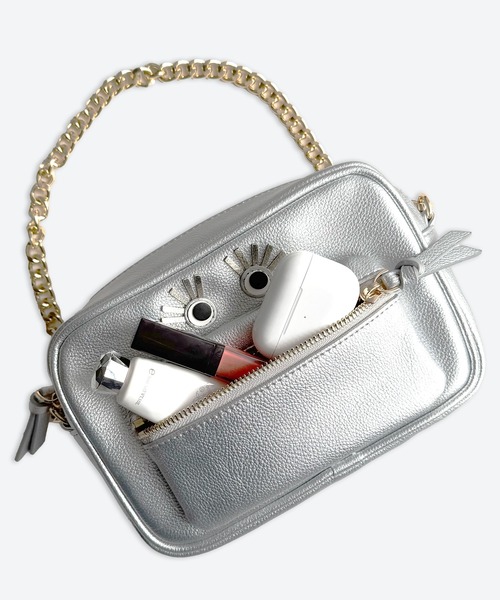 IROMEKI(イロメキ)の「スモールバッグ IROMEKI follow me small bag ショルダーバッグ ハンドバッグ(ショルダーバッグ・レディース・シルバー/アイボリー/ブラック・ONE SIZE)」の16枚目の写真