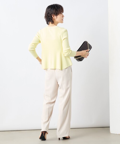 NOLLEY’S Sophi（ノーリーズソフィ）の「【追加】《手洗い可能》マルチファンクションリブフレアVネックカーディガン（カーディガン/ボレロ・レディース・ホワイト/ミント/ダークネイビー/クリーム/ライトブルー・38）」の12枚目の写真