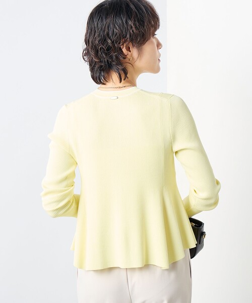 NOLLEY’S Sophi（ノーリーズソフィ）の「【追加】《手洗い可能》マルチファンクションリブフレアVネックカーディガン（カーディガン/ボレロ・レディース・ホワイト/ミント/ダークネイビー/クリーム/ライトブルー・38）」の20枚目の写真