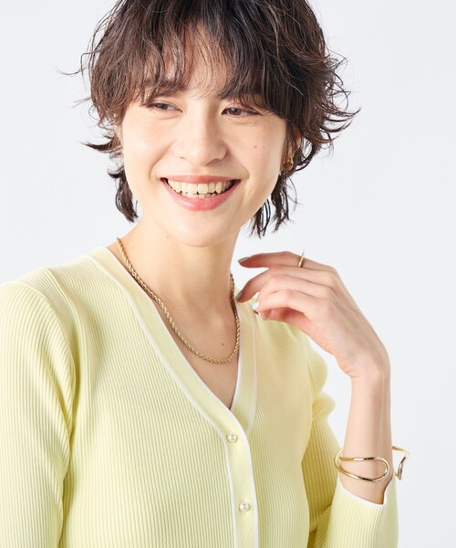 NOLLEY’S Sophi（ノーリーズソフィ）の「【追加】《手洗い可能》マルチファンクションリブフレアVネックカーディガン（カーディガン/ボレロ・レディース・ホワイト/ミント/ダークネイビー/クリーム/ライトブルー・38）」の22枚目の写真