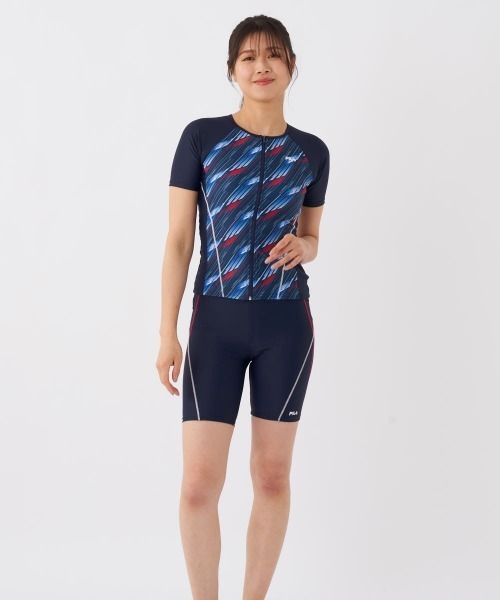 最も信頼できる セール】【FILA】幾何柄ZIP半袖セパレート水着（水着）｜FILA ウェア