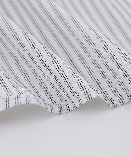 aimoha（アイモハ）の「【aimoha neo】Dual Tone Stripe Shirt (SS)（シャツ/ブラウス・メンズ・ホワイト/ネイビー・MEDIUM/LARGE/X-LARGE/XX-LARGE）」の8枚目の写真
