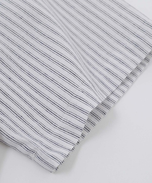 aimoha（アイモハ）の「【aimoha neo】Dual Tone Stripe Shirt (SS)（シャツ/ブラウス・メンズ・ホワイト/ネイビー・MEDIUM/LARGE/X-LARGE/XX-LARGE）」の6枚目の写真