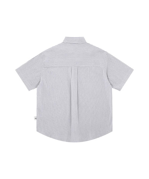aimoha（アイモハ）の「【aimoha neo】Dual Tone Stripe Shirt (SS)（シャツ/ブラウス・メンズ・ホワイト/ネイビー・MEDIUM/LARGE/X-LARGE/XX-LARGE）」の4枚目の写真