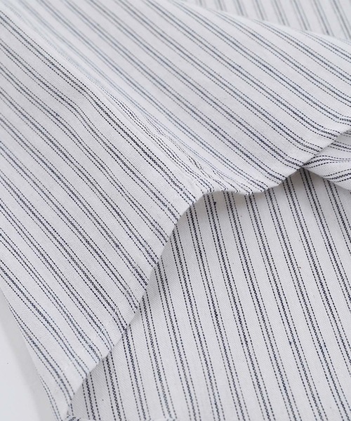 aimoha（アイモハ）の「【aimoha neo】Dual Tone Stripe Shirt (SS)（シャツ/ブラウス・メンズ・ホワイト/ネイビー・MEDIUM/LARGE/X-LARGE/XX-LARGE）」の7枚目の写真