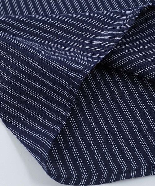 aimoha（アイモハ）の「【aimoha neo】Dual Tone Stripe Shirt (SS)（シャツ/ブラウス・メンズ・ホワイト/ネイビー・MEDIUM/LARGE/X-LARGE/XX-LARGE）」の12枚目の写真