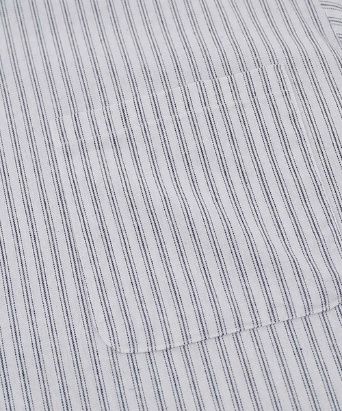 aimoha（アイモハ）の「【aimoha neo】Dual Tone Stripe Shirt (SS)（シャツ/ブラウス・メンズ・ホワイト/ネイビー・MEDIUM/LARGE/X-LARGE/XX-LARGE）」の9枚目の写真