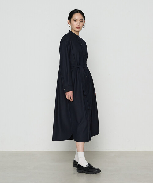 K.T KIYOKO TAKASE（キヨコタカセ）の「両面起毛ツイル シャツドレス（ワンピース・レディース・ネイビー・9号）」の3枚目の写真