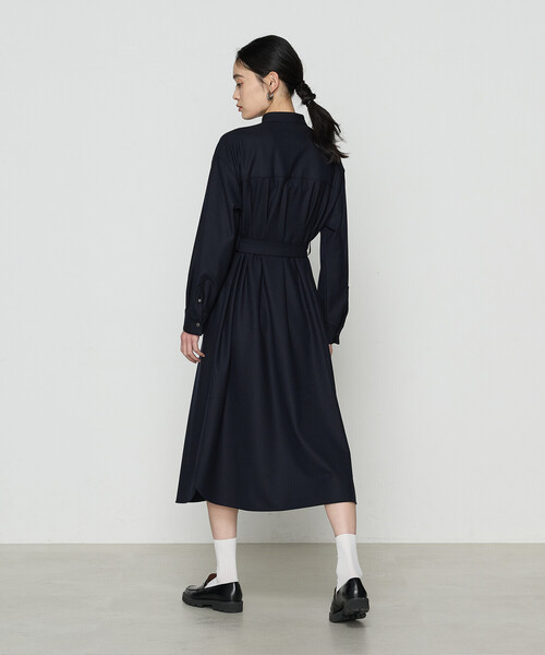 K.T KIYOKO TAKASE（キヨコタカセ）の「両面起毛ツイル シャツドレス（ワンピース・レディース・ネイビー・9号）」の7枚目の写真