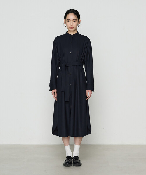 K.T KIYOKO TAKASE（キヨコタカセ）の「両面起毛ツイル シャツドレス（ワンピース・レディース・ネイビー・9号）」の10枚目の写真