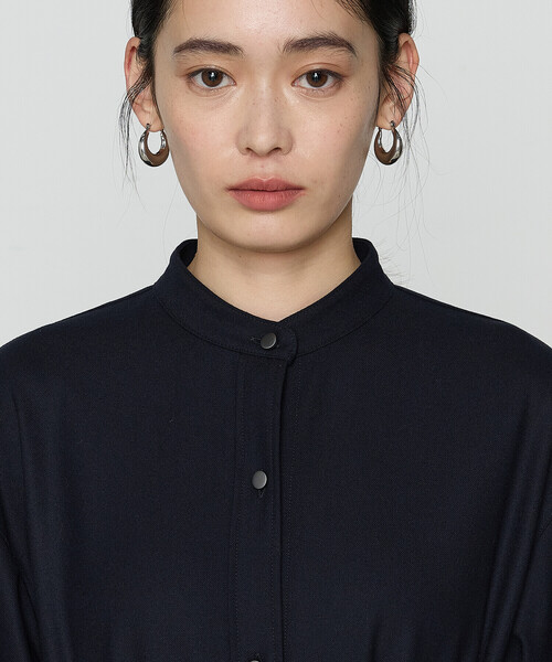 K.T KIYOKO TAKASE（キヨコタカセ）の「両面起毛ツイル シャツドレス（ワンピース・レディース・ネイビー・9号）」の13枚目の写真