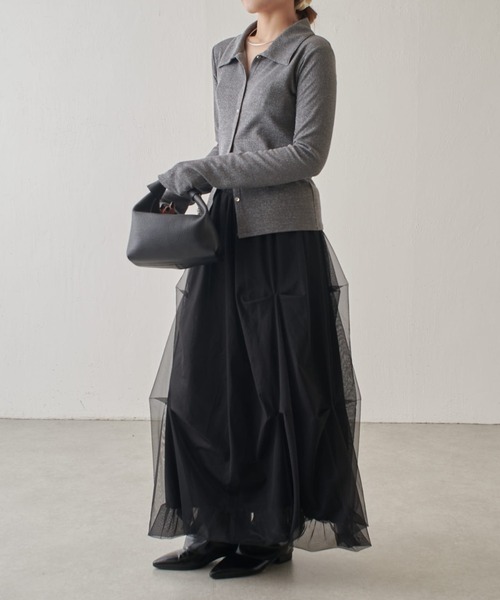 Lui's(ルイス)の「ラメリブカーディガン(カーディガン/ボレロ・レディース・ブルー/シルバー/ブラック・FREE)」の8枚目の写真