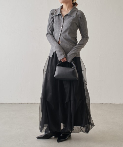 Lui's(ルイス)の「ラメリブカーディガン(カーディガン/ボレロ・レディース・ブルー/シルバー/ブラック・FREE)」の9枚目の写真