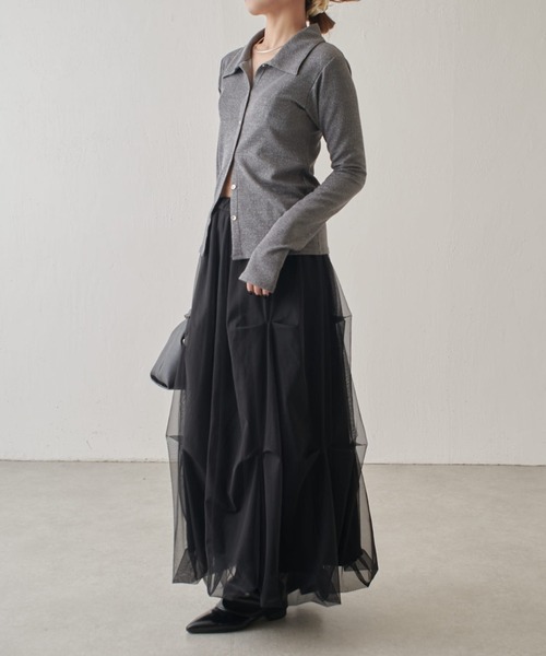 Lui's(ルイス)の「ラメリブカーディガン(カーディガン/ボレロ・レディース・ブルー/シルバー/ブラック・FREE)」の10枚目の写真