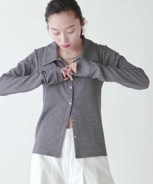 Lui's(ルイス)の「ラメリブカーディガン(カーディガン/ボレロ・レディース・ブルー/シルバー/ブラック・FREE)」の16枚目の写真