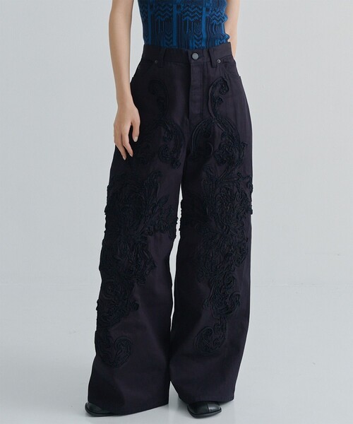 TAAKK DENIM WIDE PANTS/ワイドデニムパンツ TAAKK/ターク】DENIM WIDE PANTS/ワイドデニムパンツ（デニム