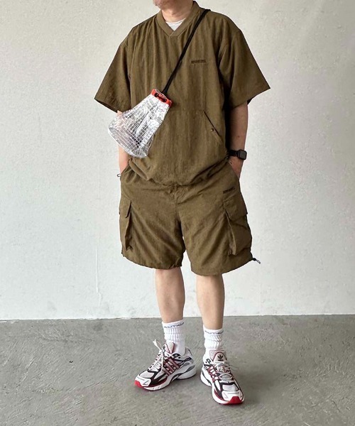 TIMELESS COMFORT（タイムレスコンフォート）の「WEEKEND(ER)（ウィークエンダー）GRID　BONSACK（ショルダーバッグ・メンズ・グレー/オレンジ・ONE SIZE）」の4枚目の写真