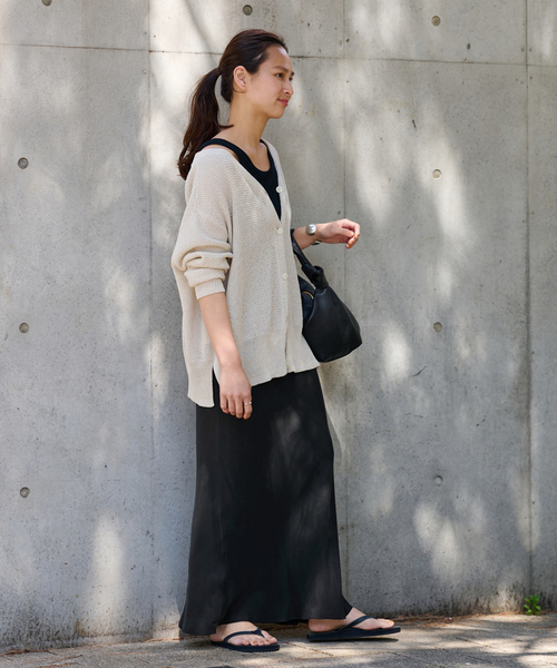 FRAMeWORK（フレームワーク）の「≪追加≫シルキーキュプラバイアススカート（スカート・レディース・ブラック/ホワイト系その他・36/38/40）」の10枚目の写真