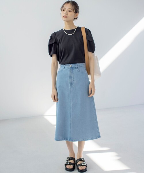 セール】ミットデニムタイト スカート（スカート）｜組曲（クミキョク