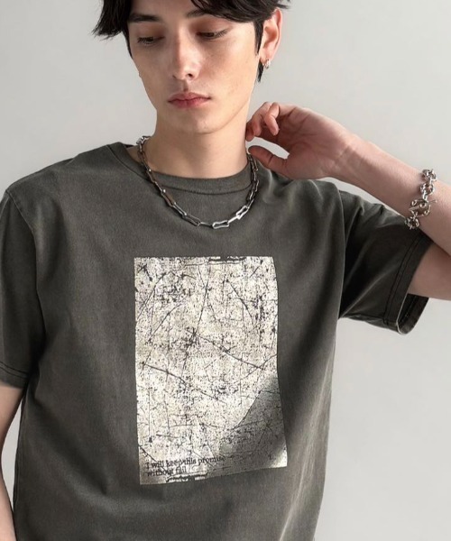 Classical Origin(クラシカルオリジン)の「【Classical Origin】タイトフィットピグメント加工プリントTシャツ/Tight Fit Pigment-Dyed Print T-Shirt(Tシャツ/カットソー・メンズ・シルバーグレー/その他1/その他2・SMALL/MEDIUM/LARGE)」の1枚目の写真
