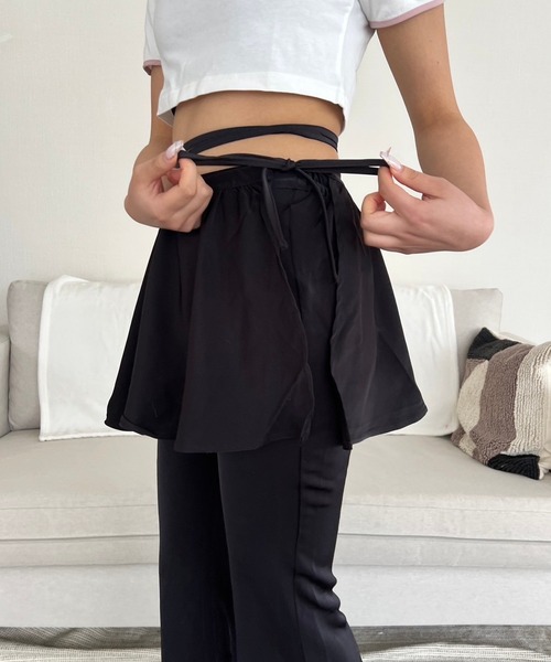 mumu（ムム）の「巻きスカートフレアパンツ【XSサイズ相当】（その他パンツ・レディース・ブラック/ピンク・FREE）」の15枚目の写真