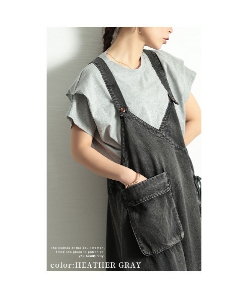 Sawa a la mode(サワアラモード)の「タックスリーブコットンカットソー(Tシャツ/カットソー・レディース・ホワイト/ブラウン/ブラック/杢グレー・FREE)」の21枚目の写真